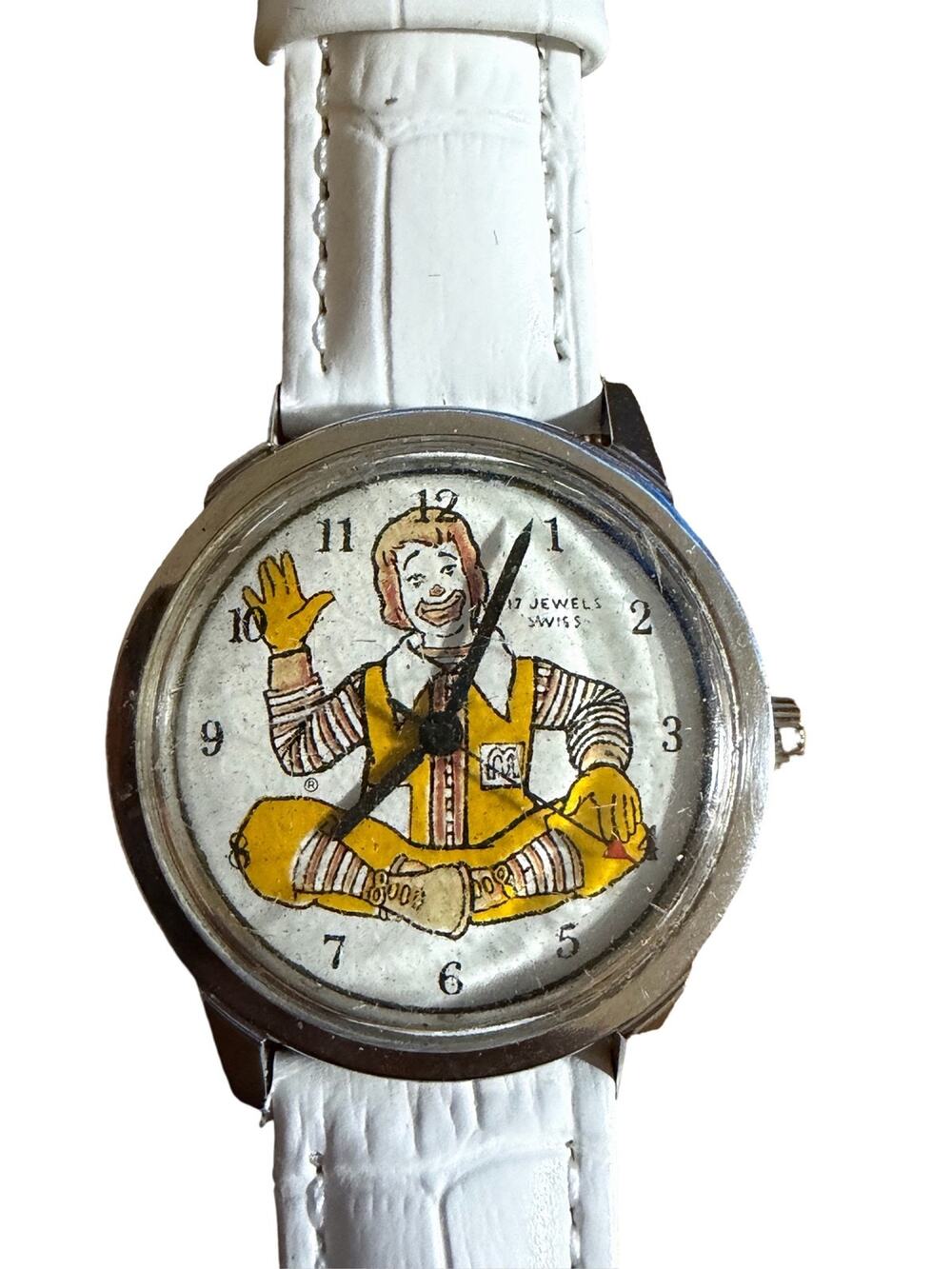 Ronald McDonald Watch 17 Jewels Swiss Mechanical Manual Wind Clown